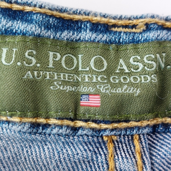 US Polo Assn Jeans Womens Size 15/16 (34x33) Blue Stretch Denim 2144256K NWT $38 - Picture 7 of 11